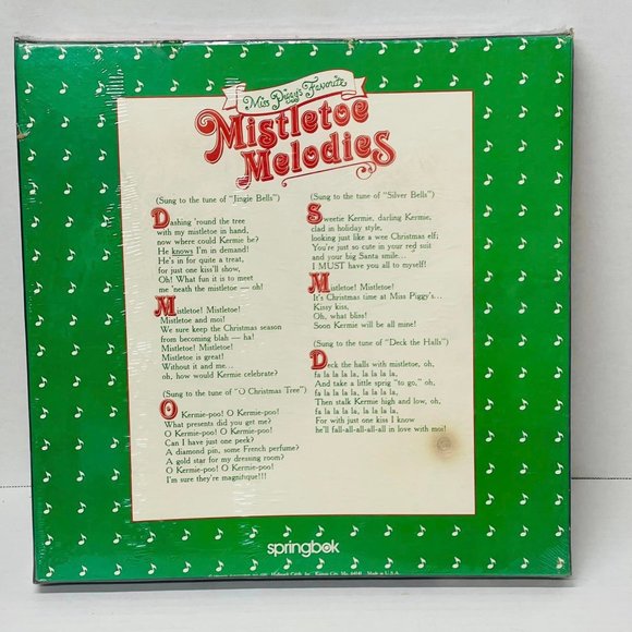 JIGSAW PUZZLE~  1981 MISS PIGGY KERMIT~ SEALED~ MERRY MISTLETOE TIME SPRINGBOK~. - Picture 5 of 5